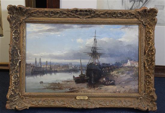 Attributed to John Syer (1815-1885), River scene, oil on canvas